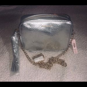 Victoria’s Secret Silver Crossbody Bag – Chic Metallic Finish